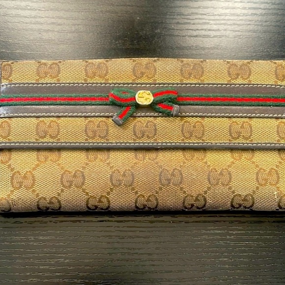 LOW START!🔥Gucci Brown Long Wallet - Picture 9 of 10